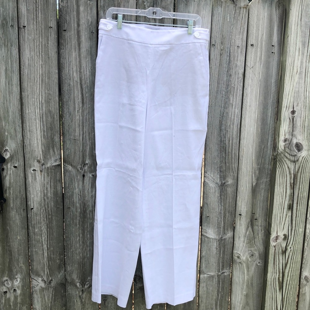 Talbots Wide-Leg Linen Blend Pants